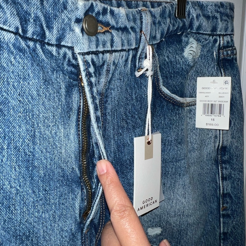 Good American Good Boy Ripped Jeans - Picture 3 of 5